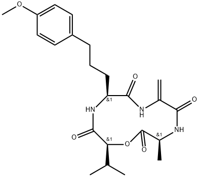 Cyclo[Dha-L-Ala-3,3-dimethyl-L-Lac-5-(4-methoxyphenyl)-L-Nva-]