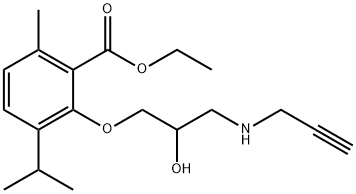 3-[2-Hydroxy-3-(2-propynylamino)propoxy]-p-cymene-2-carboxylic acid ethyl ester