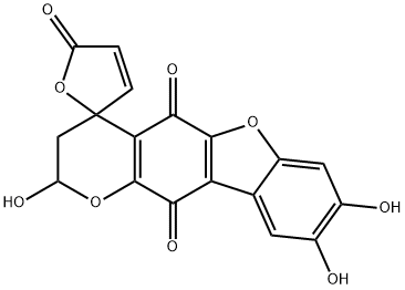 2,3-Dihydro-2,8,9-trihydroxyspiro[4H-benzofuro[2,3-g]-1-benzopyran-4,2'(5'H)-furan]-5,5',11-trione