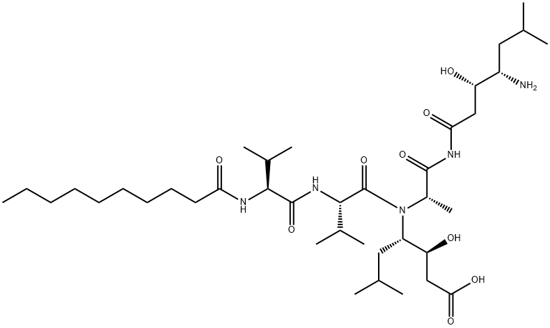 (3S,4S)-4-[[[(3S,4S)-4-[[N-(1-Oxodecyl)-L-Val-L-Val-]amino]-3-hydroxy-6-methylheptanoyl]-L-Ala-]amino]-3-hydroxy-6-methylheptanoic acid