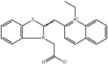 2-[[3-(Carboxylatomethyl)benzothiazol-2(3H)-ylidene]methyl]-1-ethylquinolinium