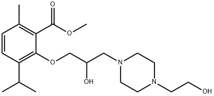 3-[2-Hydroxy-3-[4-(2-hydroxyethyl)-1-piperazinyl]propoxy]-p-cymene-2-carboxylic acid methyl ester