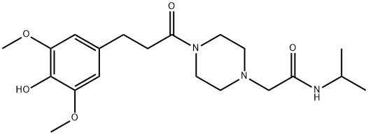 4-[3-(3,5-Dimethoxy-4-hydroxyphenyl)-1-oxopropyl]-N-isopropyl-1-piperazineacetamide