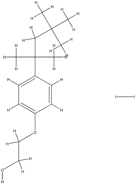 Octylphenoxy polyethoxy ethanol - iodine complex