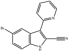 5-Bromo-3-(2-pyridyl)-1H-indole-2-carbonitrile