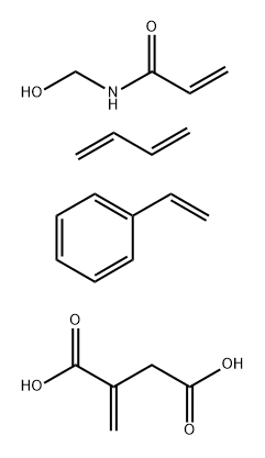 亚甲基丁二酸、1,3-丁二烯、乙烯基苯和N-(羟甲基)-2-丙酰胺的聚合物