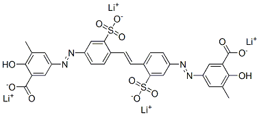 3,3'-[1,2-乙烯二基双[3-磺基-4,1-亚苯基)偶氮基]]双[6-羟基-5-甲基]苯甲酸四锂盐