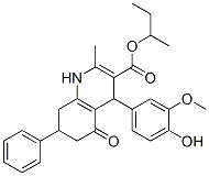 butan-2-yl 4-(4-hydroxy-3-methoxy-phenyl)-2-methyl-5-oxo-7-phenyl-4,6, 7,8-tetrahydro-1H-quinoline-3-carboxylate