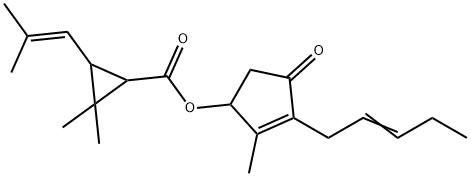 2,2-Dimethyl-3-(2-methyl-1-propenyl)cyclopropane-1-carboxylic acid 2-methyl-4-oxo-3-(2-pentenyl)-2-cyclopenten-1-yl ester