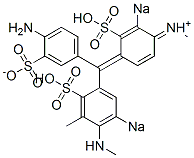 N-[4-[(4-Amino-3-sulfonatophenyl)(3-methyl-4-methylamino-5-sodiosulfophenyl)methylene]-2-sodiosulfo-2,5-cyclohexadien-1-ylidene]methanaminium