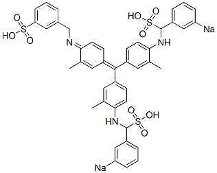3-[[[4-[Bis[3-methyl-4-[(3-sodiosulfobenzyl)amino]phenyl]methylene]-2-methyl-2,5-cyclohexadien-1-ylidene]amino]methyl]benzenesulfonic acid