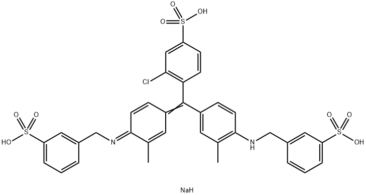 N-[4-[(2-Chloro-4-sodiosulfophenyl)[3-methyl-4-[(3-sodiosulfobenzyl)amino]phenyl]methylene]-2-methyl-2,5-cyclohexadien-1-ylidene]-3-sulfonatobenzenemethanaminium