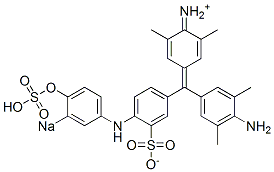 N-[4-[(4-Amino-3,5-dimethylphenyl)[4-[(4-hydroxy-3-sodiosulfophenyl)amino]-3-sulfonatophenyl]methylene]-2,6-dimethyl-2,5-cyclohexadien-1-ylidene]aminium