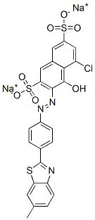 1-Chloro-8-hydroxy-7-[4-(6-methylbenzothiazol-2-yl)phenylazo]naphthalene-3,6-bis(sulfonic acid sodium) salt