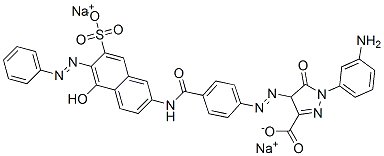 disodium 1-(3-aminophenyl)-4,5-dihydro-4-[[4-[[[5-hydroxy-6-(phenylazo)-7-sulphonato-2-naphthyl]amino]carbonyl]phenyl]azo]-5-oxo-1H-pyrazole-3-carboxylate