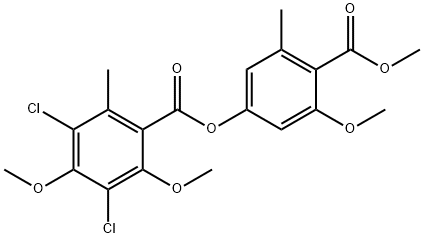 3,5-Dichloro-4,6-dimethoxy-o-toluic acid 3-methoxy-4-(methoxycarbonyl)-5-methylphenyl ester