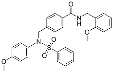 4-[[benzenesulfonyl-(4-methoxyphenyl)amino]methyl]-N-[(2-methoxyphenyl)methyl]benzamide