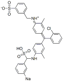 N-[4-[(2-Chlorophenyl)[3-methyl-4-[(3-sodiosulfobenzyl)amino]phenyl]methylene]-2-methyl-2,5-cyclohexadien-1-ylidene]-3-sulfonatobenzenemethanaminium