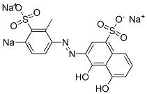 4,5-Dihydroxy-3-[(2-methyl-4-sodiosulfophenyl)azo]naphthalene-1-sulfonic acid sodium salt