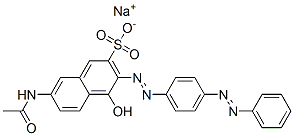 7-Acetylamino-4-hydroxy-3-[[4-(phenylazo)phenyl]azo]naphthalene-2-sulfonic acid sodium salt