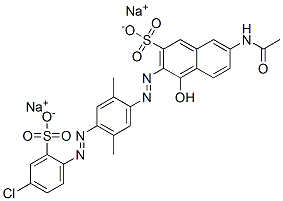 DISODIUM 7-(ACETYLAMINO)-3-[[4-[(4-CHLORO-2-SULPHONATOPHENYL)AZO]-2,5-DIMETHYLPHENYL]AZO]-4-HYDROXYN