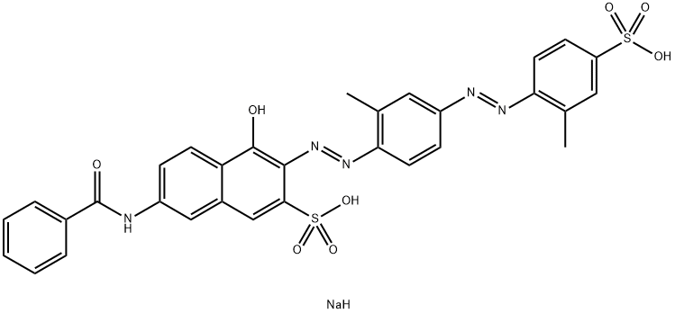 7-Benzoylamino-4-hydroxy-3-[[2-methyl-4-[(2-methyl-4-sodiosulfophenyl)azo]phenyl]azo]naphthalene-2-sulfonic acid sodium salt