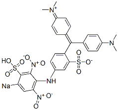 N-Methyl-N-[4-[(4-dimethylaminophenyl)[4-[(2,6-dinitro-4-sodiosulfophenyl)amino]-2-sulfonatophenyl]methylene]-2,5-cyclohexadien-1-ylidene]methanaminium