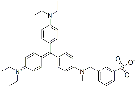 N-Ethyl-N-[4-[[4-(diethylamino)phenyl][4-[N-methyl-N-(3-sulfonatobenzyl)amino]phenyl]methylene]-2,5-cyclohexadien-1-ylidene]ethanaminium
