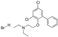 Ethanamine, 2-((3,5-dichloro(1,1'-biphenyl)-2-yl)oxy)-N,N-diethyl-, hydrobromide
