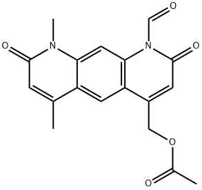 1-Formyl-1,2,8,9-tetrahydro-6,9-dimethyl-2,8-dioxopyrido[3,2-g]quinoline-4-ylmethyl=acetate