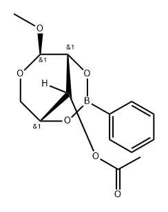 Ribopyranoside, methyl, cyclic 2,4-benzeneboronate 3-acetate, beta-d-