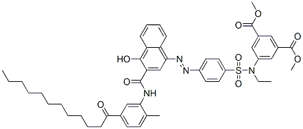 dimethyl 5-[ethyl[[4-[[4-hydroxy-3-[[[2-methyl-5-(1-oxododecyl)phenyl]amino]carbonyl]-1-naphthyl]azo]phenyl]sulphonyl]amino]isophthalate