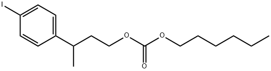 Hexyl 3-(p-iodophenyl)butyl=carbonate