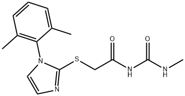 1-Methyl-3-[[[1-(2,6-xylyl)-1H-imidazol-2-yl]thio]acetyl]urea