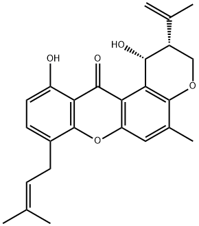 (1R)-2,3-Dihydro-1,11-dihydroxy-5-methyl-8-(3-methyl-2-butenyl)-2α-(1-methylvinyl)pyrano[3,2-a]xanthen-12(1H)-one