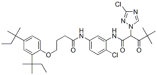 N-[5-[[4-[2,4-bis(tert-pentyl)phenoxy]-1-oxobutyl]amino]-2-chlorophenyl]-3-chloro-alpha-(2,2-dimethylpropionyl)-1H-1,2,4-triazol-1-acetamide