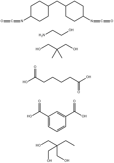 1,3-Benzenedicarboxylic acid, polymer with 2-aminoethanol, 2,2-dimethyl-1,3-propanediol, 2-ethyl-2-(hydroxymethyl)-1,3-propanediol, hexanedioic acid and 1,1'-methylenebis[4-isocyanatocyclohexane]