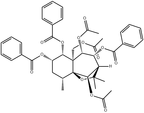 (3R,10R)-5aβ-(Acetoxymethyl)-3,4,5,5a,6,7,8,9-octahydro-2,2,9β-trimethyl-2H-3β,9aβ-methano-1-benzoxepine-4β,5β,6β,7β,10-pentol 5,10-diacetate 4,6,7-tribenzoate