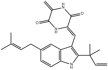 3-[[(Z)-2-(1,1-Dimethyl-2-propenyl)-5-(3-methyl-2-butenyl)-1H-indol-3-yl]methylene]-6-methylene-2,5-piperazinedione