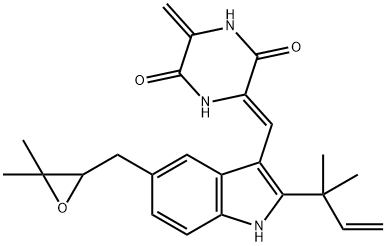 3-[(Z)-[5-[(3,3-Dimethyloxiranyl)methyl]-2-(1,1-dimethyl-2-propenyl)-1H-indol-3-yl]methylene]-6-methylene-2,5-piperazinedione