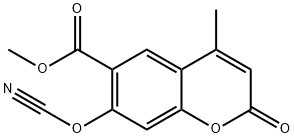 2H-1-Benzopyran-6-carboxylic acid, 7-cyanato-4-methyl-2-oxo-, methyl ester