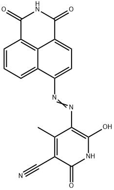 5-[(2,3-dihydro-1,3-dioxo-1H-benz[de]isoquinolin-6-yl)azo]-1,2-dihydro-6-hydroxy-4-methyl-2-oxonicotinonitrile