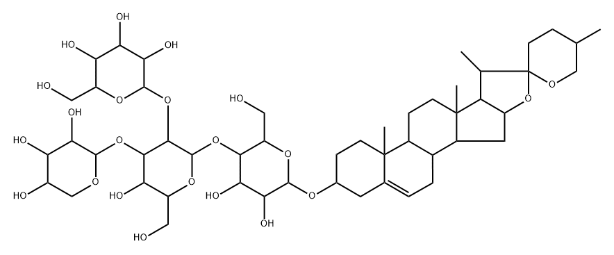 [(25R)-Spirost-5-en-3β-yl]4-O-(2-O-D-glucopyranosyl-3-O-D-xylopyranosyl-D-glucopyranosyl)-D-galactopyranoside