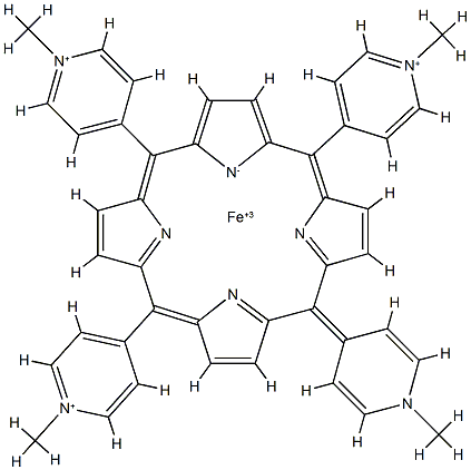 tetrakis(N-methyl-4-pyridinium)yl-porphine iron(III) complex