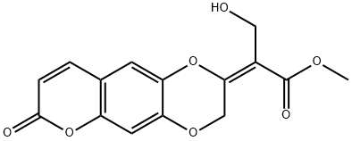 3-Hydroxy-2-[(2E)-7-oxo-7H-pyrano[2,3-g]-1,4-benzodioxin-2(3H)-ylidene]propionic acid methyl ester