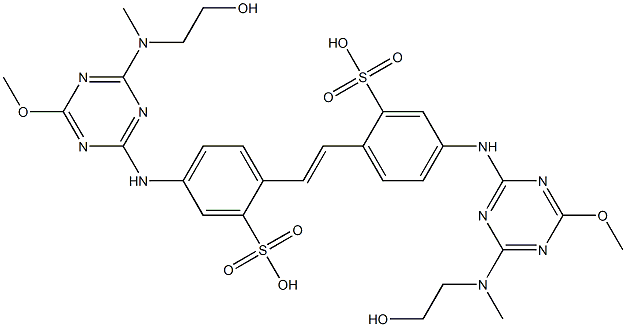 4,4'-bis[[4-[(2-hydroxyethyl)methylamino]-6-methoxy-1,3,5-triazin-2-yl]amino]stilbene-2,2'-disulphonic acid