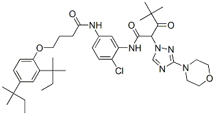 N-[5-[[4-[2,4-bis(tert-pentyl)phenoxy]butyryl]amino]-2-chlorophenyl]-alpha-pivaloyl-3-morpholino-1H-1,2,4-triazole-1-acetamide