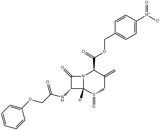 [2R-(2alpha,5beta,6alpha,7beta)]-3-亚甲基-8-氧代-7-(苯氧基乙酰氨基)-5-硫杂-1-氮杂双环[4.2.0]辛烷-2-甲酸 4-硝基苄酯 5-氧化物