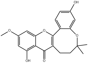 7,8-Dihydro-3,10-dihydroxy-12-methoxy-6,6-dimethyl-6H,9H-[1]benzopyrano[3,2-e][1]benzoxocin-9-one