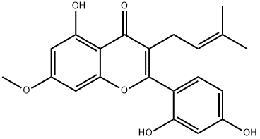 2-(2,4-Dihydroxyphenyl)-5-hydroxy-7-methoxy-3-(3-methyl-2-butenyl)-4H-1-benzopyran-4-one